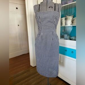1950’s black gingham wiggle dress